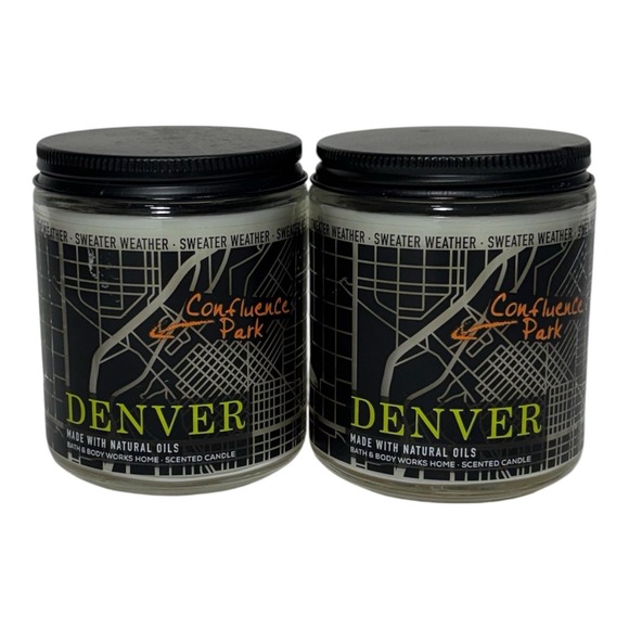 Lot of 2 Bath & Body Works Denver Sweater Weather 7oz Single Wick Candles - Picture 5 of 8